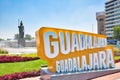 Gudalajara, Mexico-10 April, 2018: Landmark Minerva monument in Guadalajara historic center