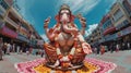 Gudi padwa ganesha: hindu deity divine essence celebrating the joyous convergence of cultural traditions and auspicious