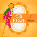 Gudi Padwa holiday religious festival background of Maharashtra India Royalty Free Stock Photo