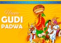 Gudi Padwa Lunar New Year celebration in Maharastra India Royalty Free Stock Photo