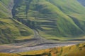 Gudiyalchay river and glacial valley near Shahdag National Park, Azerbaijan, in the Greater Caucasus range