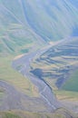 Gudiyalchay river and glacial valley near Shahdag National Park, Azerbaijan, in the Greater Caucasus range