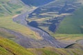 Gudiyalchay river and glacial valley near Shahdag National Park, Azerbaijan, in the Greater Caucasus range