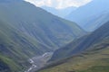 Gudiyalchay river and glacial valley near Shahdag National Park, Azerbaijan, in the Greater Caucasus range