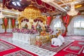 BANGKOK, THAILAND - DECEMBER 13, 2014: Beautiful interior of the Sikh temple in Bangkok, Thailand