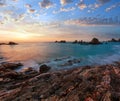 Gueirua beach at evening. Asturias, Spain