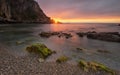 Gueirua beach at sunset. Asturias, Spain.