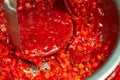 Guelder berries jam making