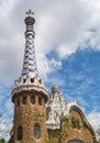 Guell park in Barcelona, Architecture by Gaudi . Royalty Free Stock Photo