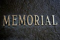 Brass Memorial Plaque with Textured Background