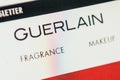 Guerlain Web Site. Selective focus. Royalty Free Stock Photo