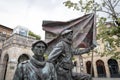 Sculpture `Homage to the Gudaris`, Guernica, Basque Country, Spain Royalty Free Stock Photo