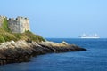 Guernsey Castle Cornet cruise liner departing Royalty Free Stock Photo