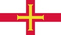 Guernsey National Country Flag Official Sign Symbol Illustration