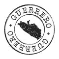 Guerrero, Mexico Map Postmark. A Silhouette Postal Passport. Stamp Round Vector Icon. Vintage Postage Designs. Royalty Free Stock Photo