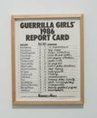 An artwork by Guerrilla Girls in the famous Tate Modern in London