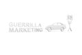 GUERRILLA MARKETING concept white background 3d