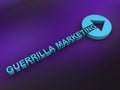 guerrilla marketing word on purple Royalty Free Stock Photo