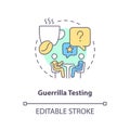 Guerrilla testing concept icon