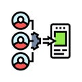 guerrilla testing ux ui design color icon vector illustration