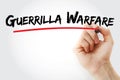 Guerrilla Warfare text with marker