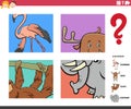 Guess animal characters educational task for children