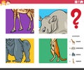 Guess animal characters educational task for children