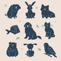 Guess the animal - set of characters silhouettes