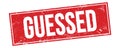 GUESSED text on red grungy rectangle stamp Royalty Free Stock Photo
