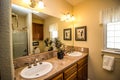 Guest Bath With His & Hers Sinks Royalty Free Stock Photo