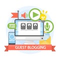 Guest blogging concept.