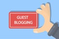 Guest blogging sign. Royalty Free Stock Photo