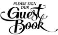 Guest book - custom calligraphy text