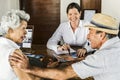 Guest booking a tour at a hotel Royalty Free Stock Photo