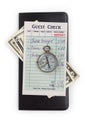 Guest Check and compass Royalty Free Stock Photo