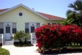 Guest Cottage with Red Bougainvillea Royalty Free Stock Photo