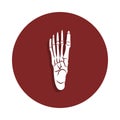 guest of the foot icon in badge style. One of organ collection icon can be used for UI, UX