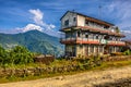 Guest House in the Himalayas mountains Royalty Free Stock Photo
