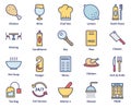 Guest House and Lodge Vector Icons Set that can be easily modified or edit