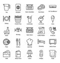 Guest House and Lodge Vector Icons Set that can be easily modified or edit