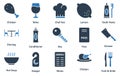 Guest House and Lodge Vector Icons Set that can be easily modified or edit