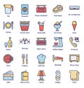 Guest House and Lodge Vector Icons Set that can be easily modified or edit