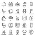 Guest House and Lodge Vector Icons Set that can be easily modified or edit Guest House and Lodge Vector Icons Set that can be eas