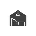 Guest house vector icon