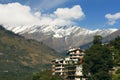 Guest house in the village of Vashisht. Royalty Free Stock Photo