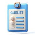 Guest list 3D icon