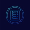 guest list icon, linear design