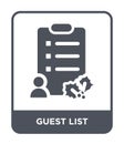 guest list icon in trendy design style. guest list icon isolated on white background. guest list vector icon simple and modern Royalty Free Stock Photo