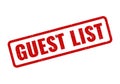 Guest list official textured rubber stamp for event organization and VIP management Royalty Free Stock Photo