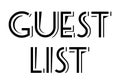 Guest List typographic stamp Royalty Free Stock Photo